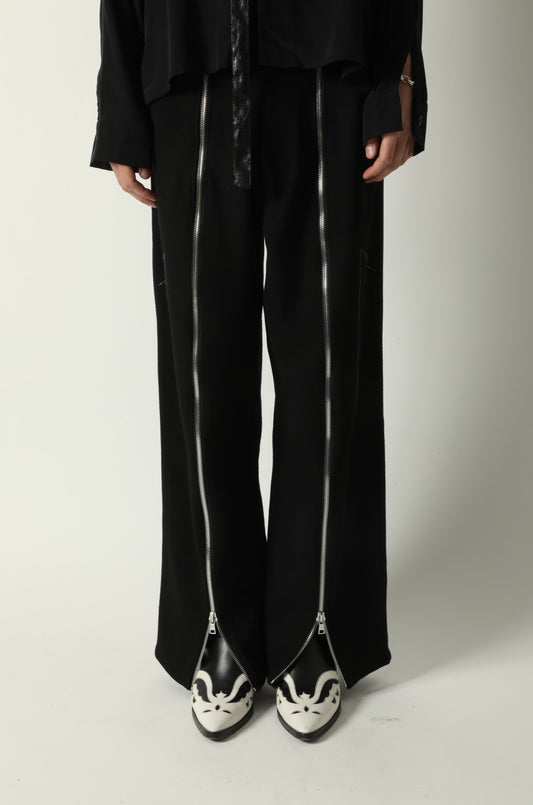 FAMILY REUNION WOOL ZIPPER PANTS