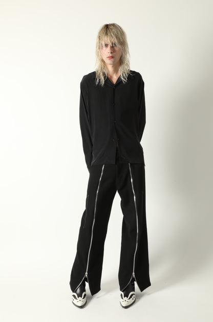 DEATH IN THE FAMILY PLEATED SILK SHIRT