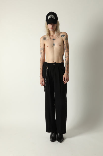 MERCER PINSTRIPE PLEATED PANTS