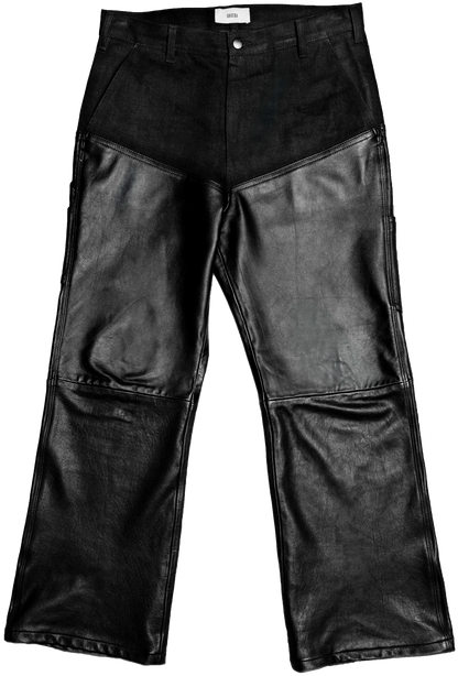 HYBRID DENIM LEATHER JEANS