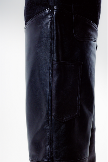 HYBRID DENIM LEATHER JEANS