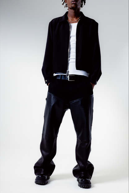 HYBRID DENIM LEATHER JEANS
