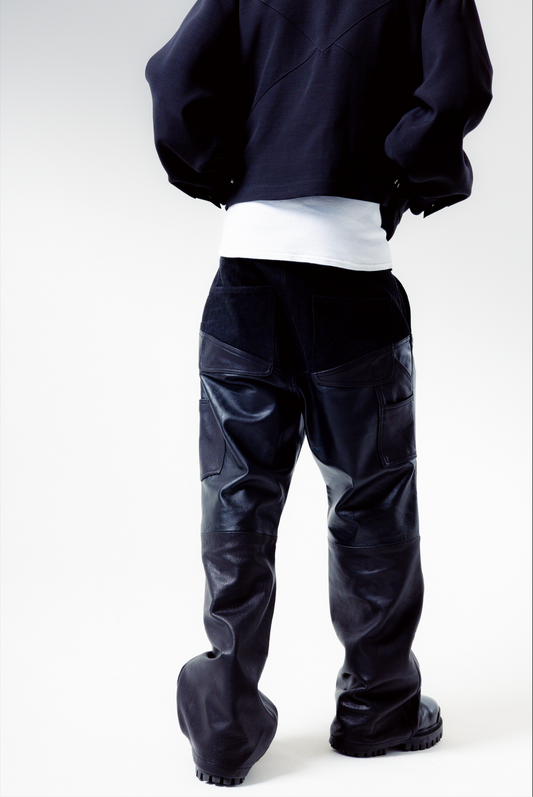 HYBRID DENIM LEATHER JEANS
